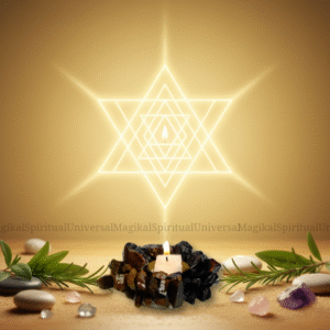 Triple Protection Crystal Diya for Protection, Grounding & Positive Energy