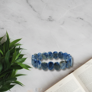 PREMIUM SODALITE WIDE CUT SHAPE FACETED BRACELET